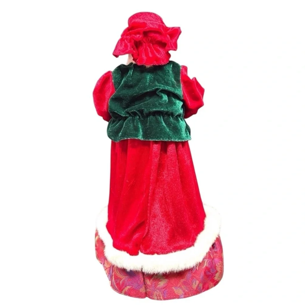 RARE Vintage Festive Holiday Caroler Figurines Man & Woman in Red/Green EUC